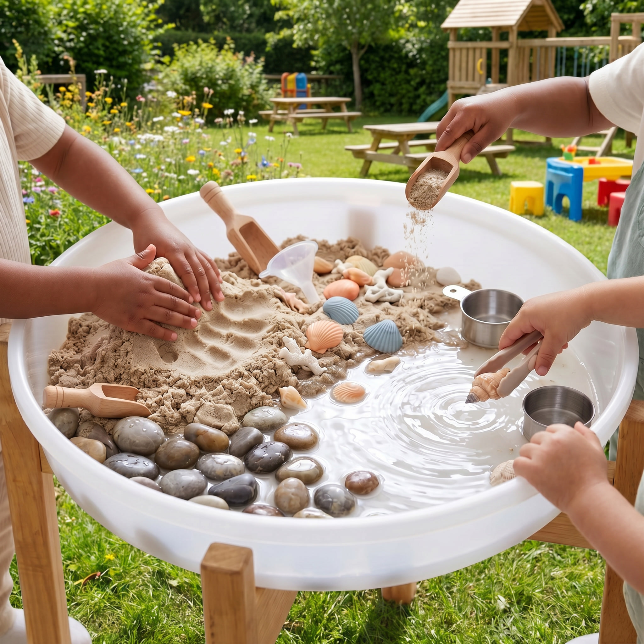 gioco sensoriale tuff tray
